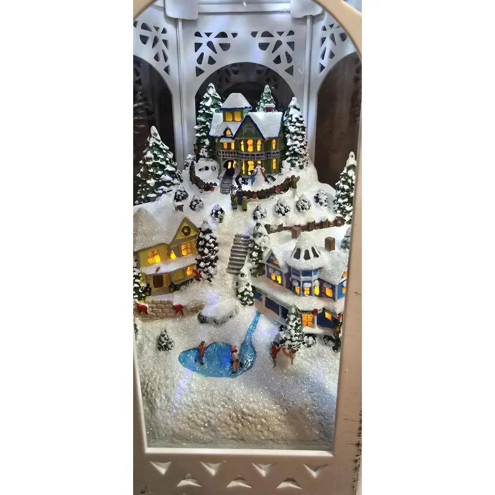 Bradford Exchange Winter  Wonderland  Christmas  Lantern With Light Thomas Kin..